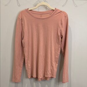 Lululemon Athletica Pink Fitted Long Sleeve Tee